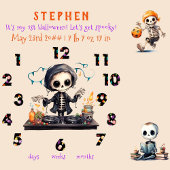 Halloween Skeleton Baby Duwer Diaper Raffles Begleitkarte