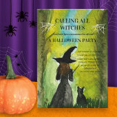 Halloween Black Cat Zauber Postkarte