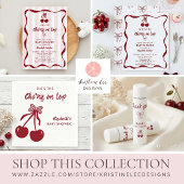 Cherry Baby Shower Thank you Bows Coquette Geschenkanhänger