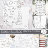 Einladung von Hand Drawn Grey Whimsical