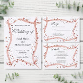 Blume mit handgezeichneter Schleife, doppelseitige Programm (Personalisiere diese Kollektion eines unabhängigen Creators.)