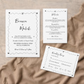 Handgezeichnete Schreib-Schwarz-Illustration Hochz Serviette (Personalisiere diese Kollektion eines unabhängigen Creators.)