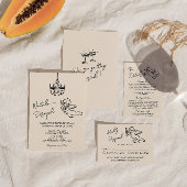 Handgeschriebene Gezeichnet Retro Cupid Quirky Wed Save The Date