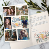 Hanukkah FLorals Handgezeichnet CUSTOM TO From Gif Adressaufkleber