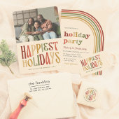 Fun Retro farbenfrohe Arena Weihnachtsfeier Einladung