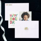 Glückliche Ferien bunte Fotokarte Feiertagskarte