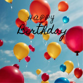 Sky High Celebrations: Ein Ausbruch des Geburtstag Dankeskarte