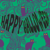 Happy Halloween von den Tragekatzen Poster