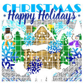 HAPPY HOLIDAYS | WINTER WONDERLAND | Schneeflocke  Geschenkanhänger