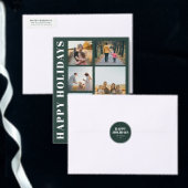 Moderne Minimalistische FotoCollage Feiertagskarte (Personalisiere diese Kollektion eines unabhängigen Creators.)