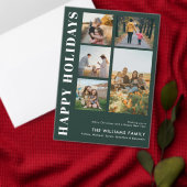 Moderne Minimalistische FotoCollage Feiertagskarte (Personalisiere diese Kollektion eines unabhängigen Creators.)