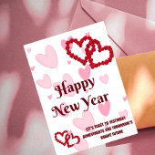 GLÜCKLICHE NEUJAHRKARTE - FERIENKARTE FEIERTAGSKARTE