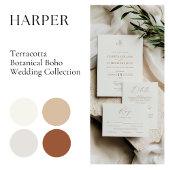 Simple Boho Terracotta Wedding Program