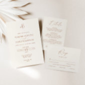 Minimal Boho Botanical All in One Wedding Einladung