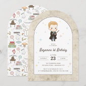 Harry Potter | Chibi Draco Malfoy Wizard Birthday  Einladung