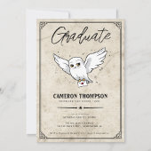 Harry Potter | Hedwig Graduation Quadratischer Aufkleber