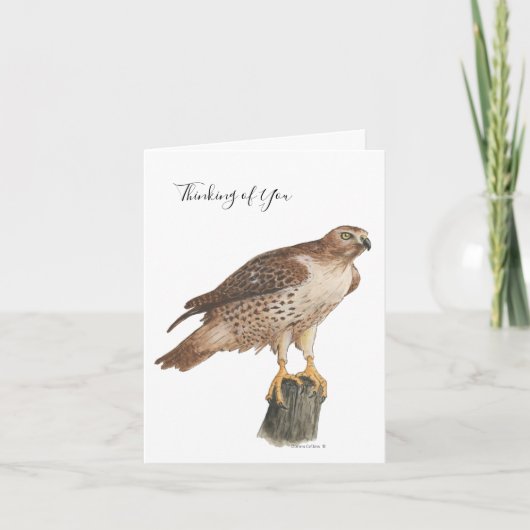 Collection Hawk Note Card Feiertagskarte (Vorderseite)