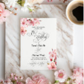 Hawthorn Elegant Calligraphy Wedding Invitation Einladung