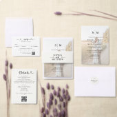 Details Heart QR Code RSVP Wedding  Enclosure Card Begleitkarte (Personalisiere diese Kollektion eines unabhängigen Creators.)