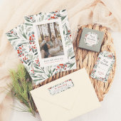 Rustikale Caligraphie Gerahmte Rücksendeadresse Permastempel