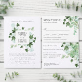 Hedera Monogram | Ivy Eucalyptus Botanical Wedding Einladung (Personalisiere diese Kollektion eines unabhängigen Creators.)