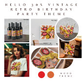 Pastel Streifen Vintag Retro 90er Spaß Geburtstag Geschenkpapier