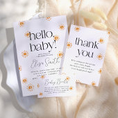 Hello Baby | Boho Sunshine Baby Dusche Dankeskarte
