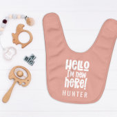 Hallo, ich bin neu hier moderne Geburtsankündigung Runder Aufkleber