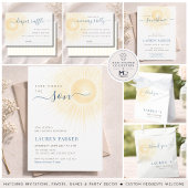 Gelbe Streifen Sunshine Sip & See Einladung