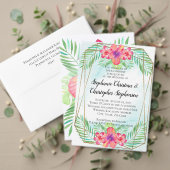 Hibisken Blume Wasserfarben Strand Save the Date Einladung (Personalisieren Sie die Kollektion dieses unabhängigen Creators. Test)