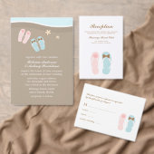 Flip Flops Beach Hochzeit Flat Danke Notizen Einladung (Personalisiere diese Kollektion eines unabhängigen Creators.)