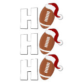 Ho Ho Ho Football | Funny Christmas Season Humor Weinetikett
