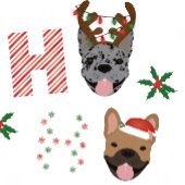 Ho Ho Ho French Bulldog Frohe Weihnachten Getränkeuntersetzer