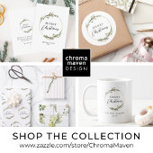 Frohe Weihnachten Minimalistischer Kranz Polyester Weihnachtsbaumdecke