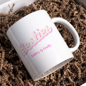 Pink Custom Best Friend Bestie Kaffeetasse