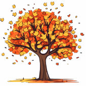 Glücklicher Erntedank-Gruß mit goldenen Herbstbäum Fliese