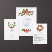 Weihnachten Hochzeit Floral Holly Wasserfarbe Will Poster (Personalisiere diese Kollektion eines unabhängigen Creators.)