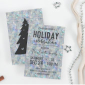 Holographic Opal Stone Background Frohe Weihnachte Ornament Aus Glas