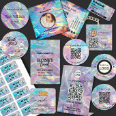Glitter Venmo QR-Code rundes Sticker