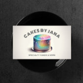 Faux Holographic Rainbow Glitter Cake Bakery Runder Aufkleber