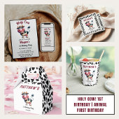 Holy Cow! 1st Birthday | Animal First Birthday  Einladung