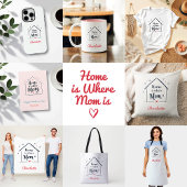 Zuhause ist dort, wo Mama ist | Minimalistischer M Tasche