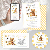 Gelbe Hummel Honigbiene Babydusche Papierbecher