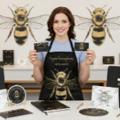 Honeycomb Bee keeper Apiarist Quadratische Visitenkarte
