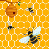 Honigtopf Honigbiene Waben Biene Imkerei Button
