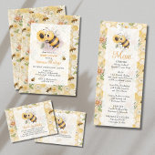 Honeycomb Floral Bee Personalized Baby Shower Pappbecher