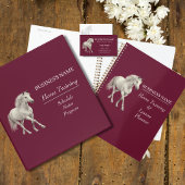 Burgundy Custom Horse Trainer  Visitenkarte
