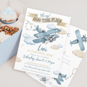 Oh How Time Flies Airplane Birthday Party Welcome Poster
