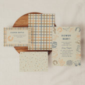 Cowboy-Hut Western Gingham Dankeskarte