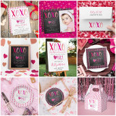 Hugs & Kisses (XOXO) Valentinstag 1. Geburtstag Dankeskarte